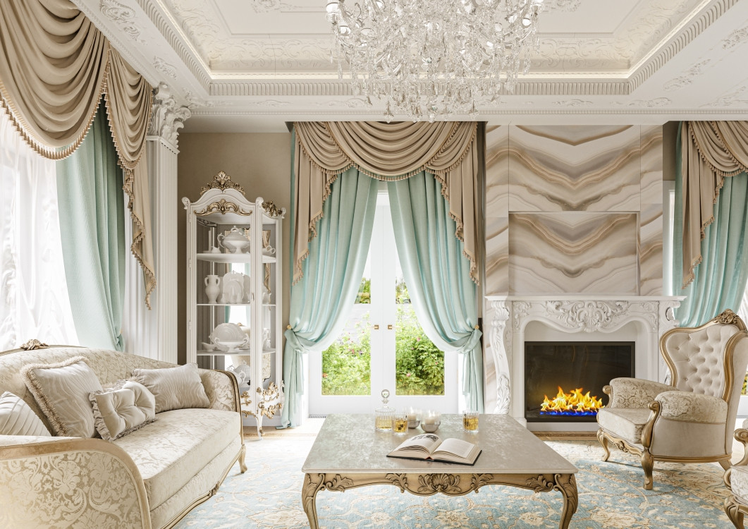 Гостиная каминная зона 1-ый этаж