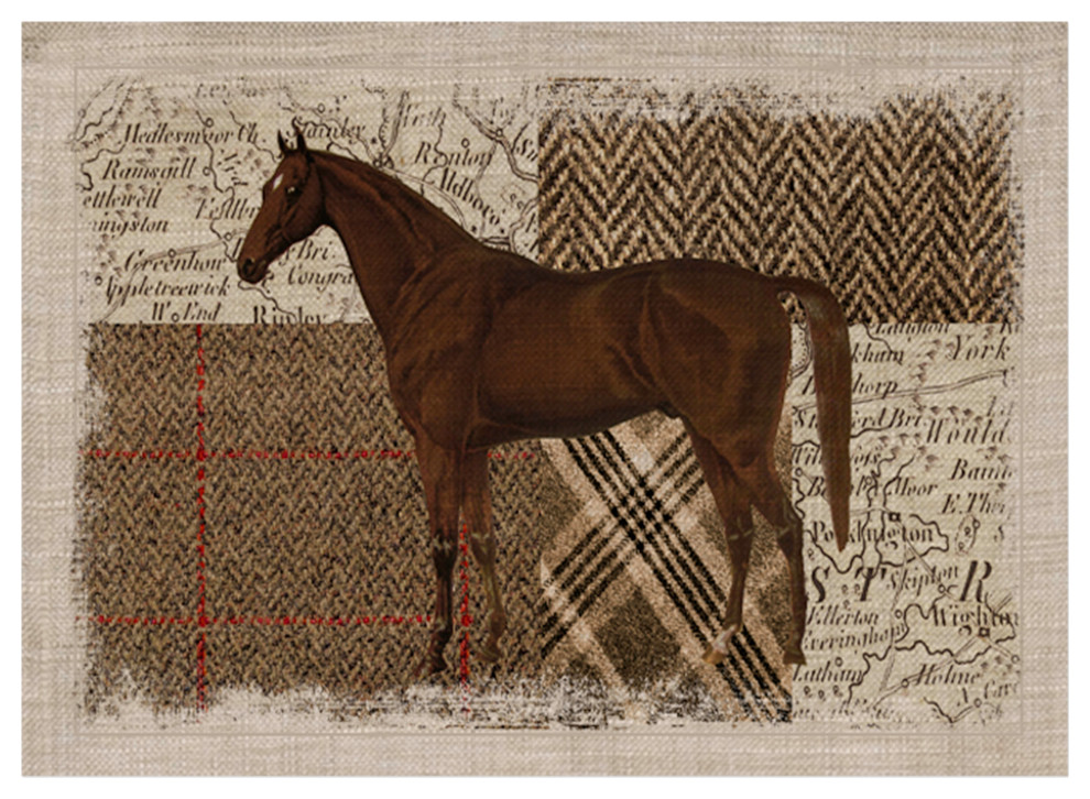 Quarter Horse 14"x20" Placemats (Set of 4), Natural Contemporary