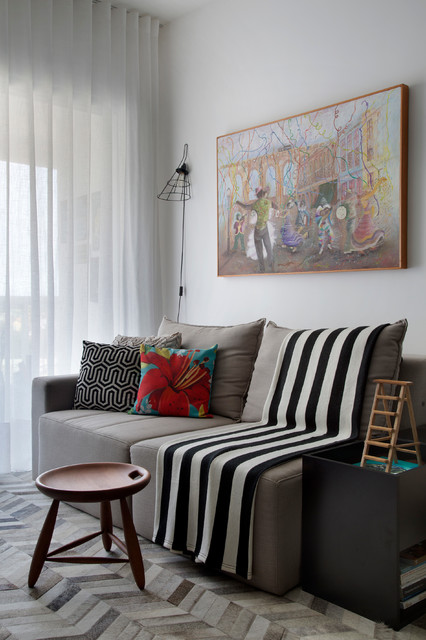 First Apartment contemporary-vardagsrum