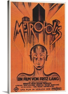 Metropolis Fritz Lang 1927 vintage style movie poster 18 x 36 inches