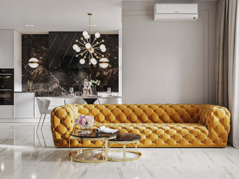 Яркий неоклассический интерьер