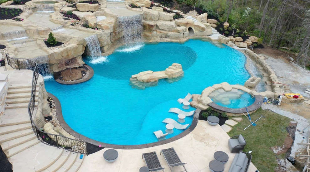 Pool - rustic pool idea