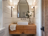 Farmhouse Powder Room by Wright Design