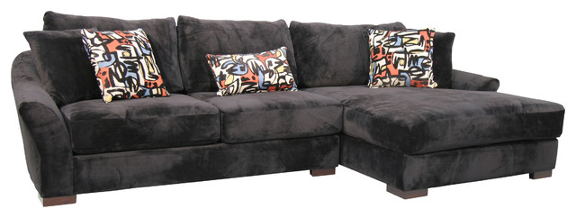 Midtown 2 Piece Sectional Set Transitional Sofas By Midtown 2 Piece Sectional Set Dark Grey Right