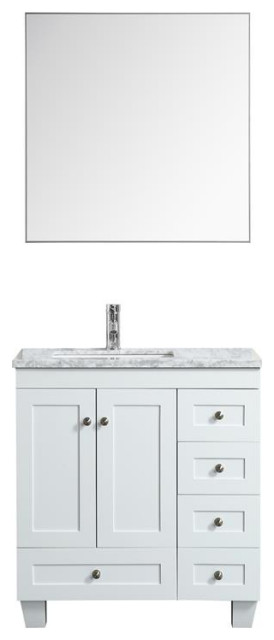 Eviva Happy 30 X18 Wood Bathroom Vanity With White Carrara Top In Espresso Transitional Vanities And Sink Consoles By Homesquare Houzz - White 30 Inch Bathroom Vanity With Sink Eviva Happy 30 X18 Wood Bathroom Vanity With White Carrara Top In Espresso Transitional Vanities And Sink Consoles By Homesquare Houzz - White 30 Inch Bathroom Vanity With Sink