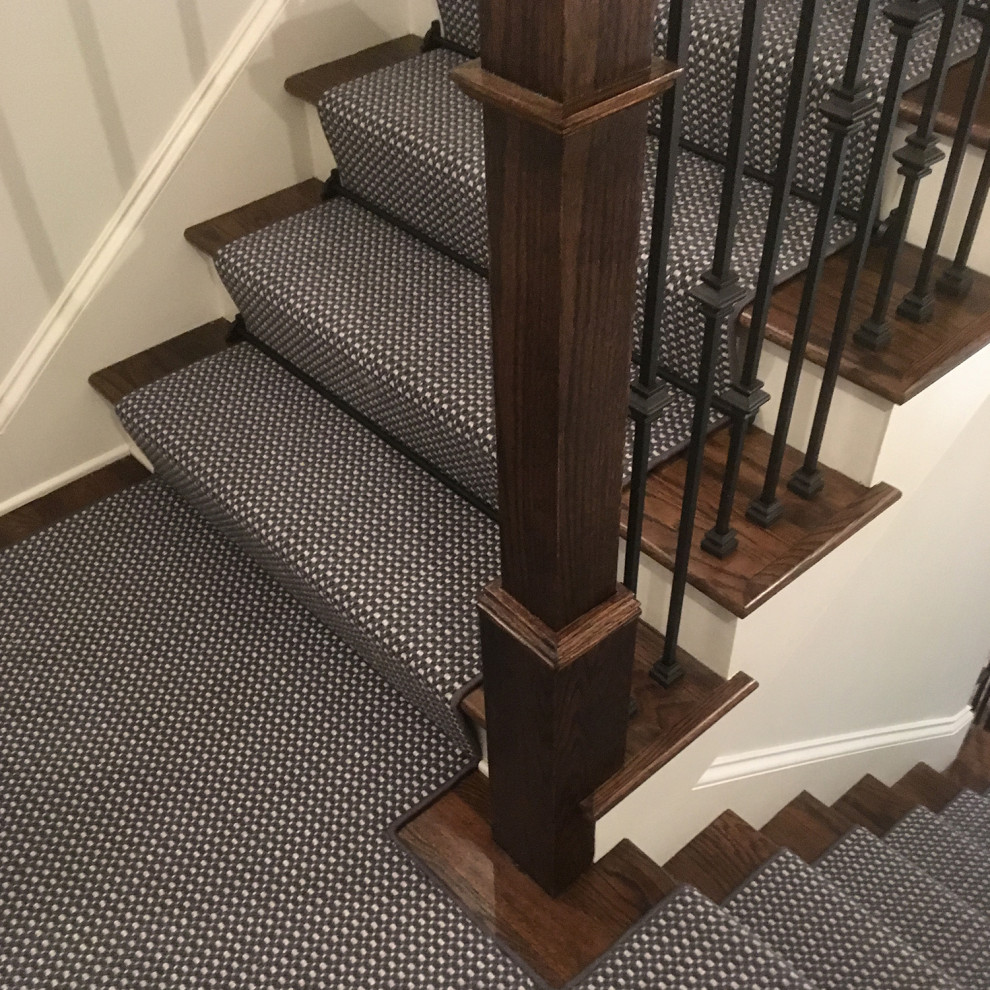 This is an example of a traditional staircase in Columbus.