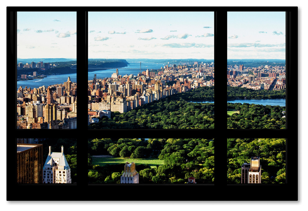 Poster or Canvas A Heins landscapes Window View Painting White c0dr