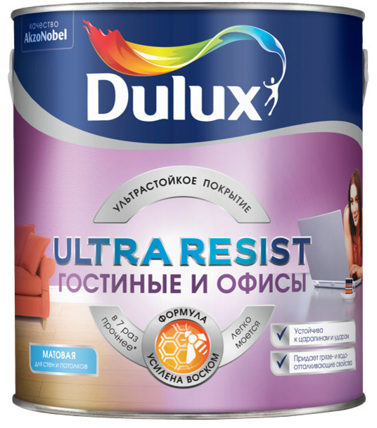 Краска Dulux Ultra Resist Гостиные и Офисы