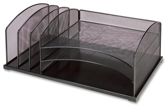 Lorell Mesh Desktop Organizer 8 3 H X 19 6 W 11 D Lorell Mesh Desktop Organizer 8 3 H X