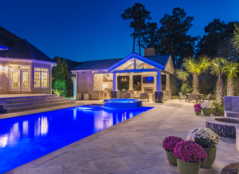 Example of a transitional pool design in Raleigh