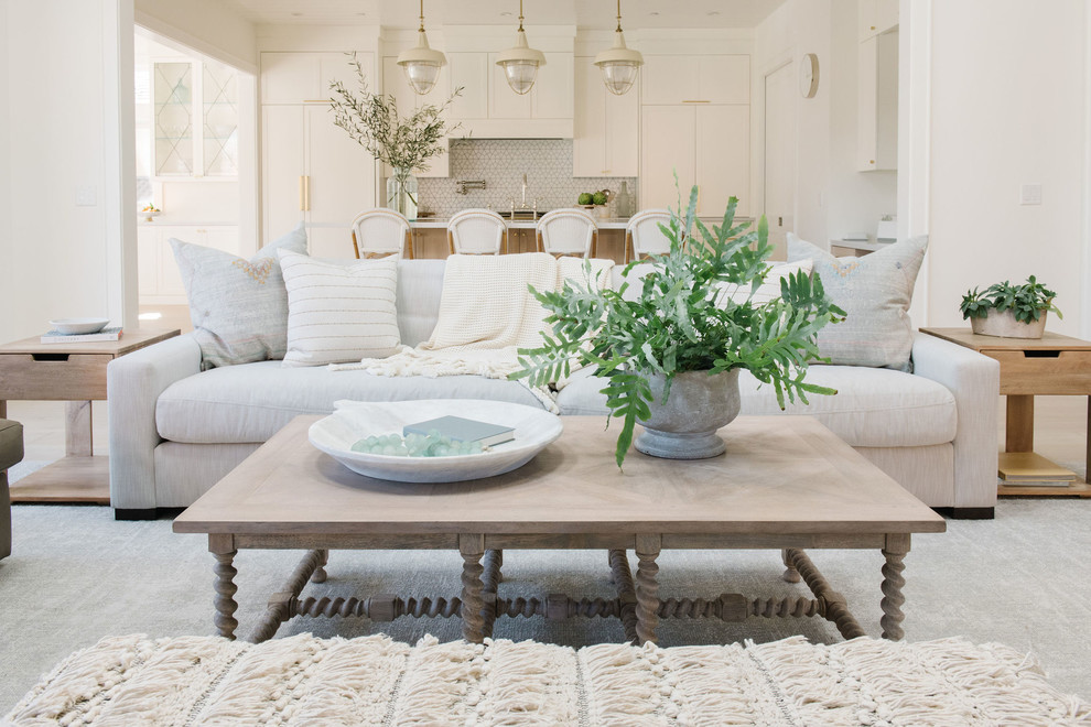 Example of a transitional family room design in San Francisco