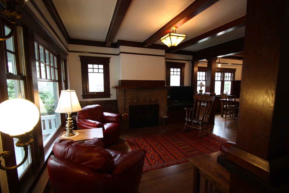 This is an example of a traditional living room in Portland.