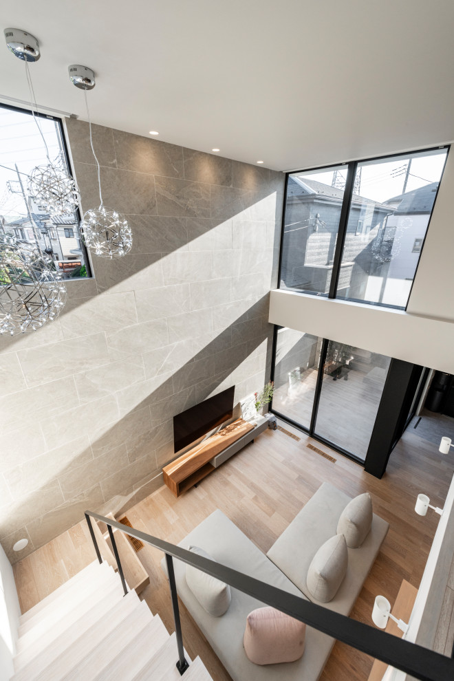 東京23区にあるおしゃれなリビングの写真