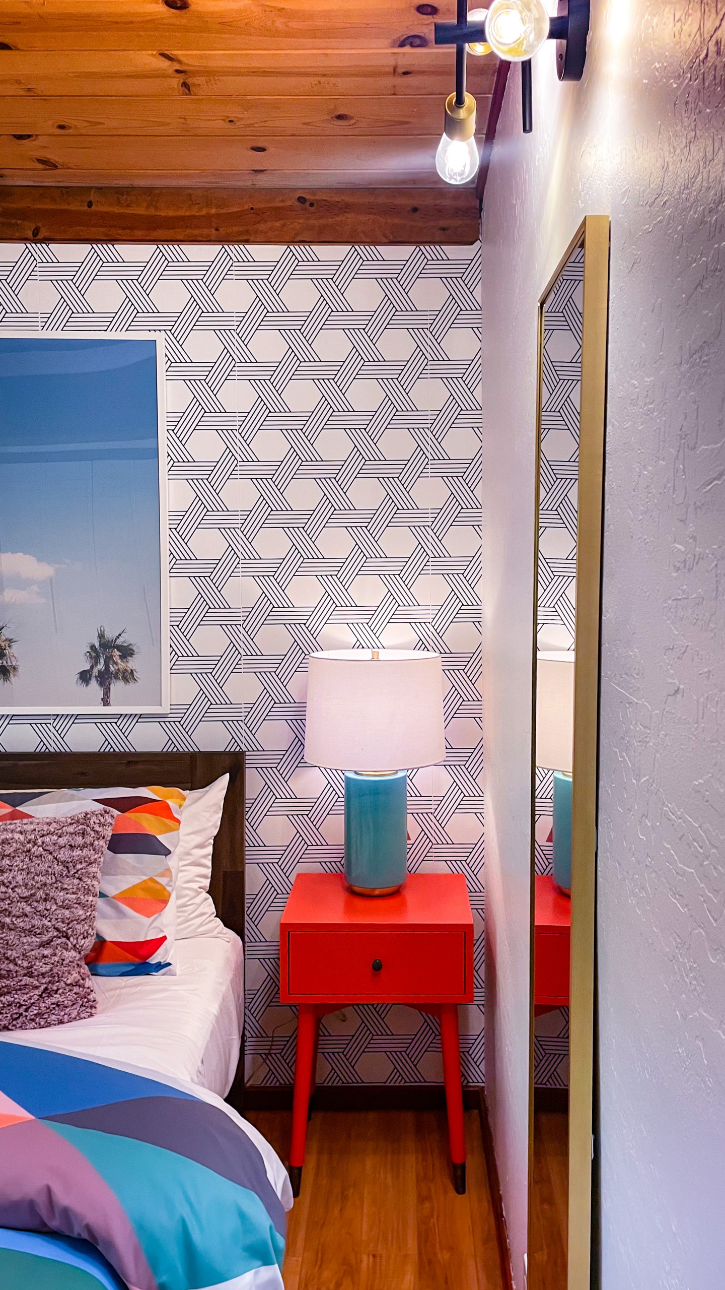 Air BnB Geometric Paradise Guest Bedroom