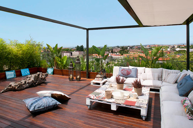 Reforma de &aacute;tico con terraza en Sant Cugat del Vall&egrave;s contemporary-deck