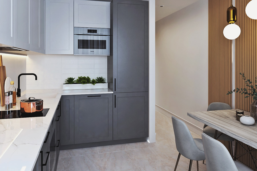 дизайн-проект интерьера квартиры в ЖК "Зеленый угол".