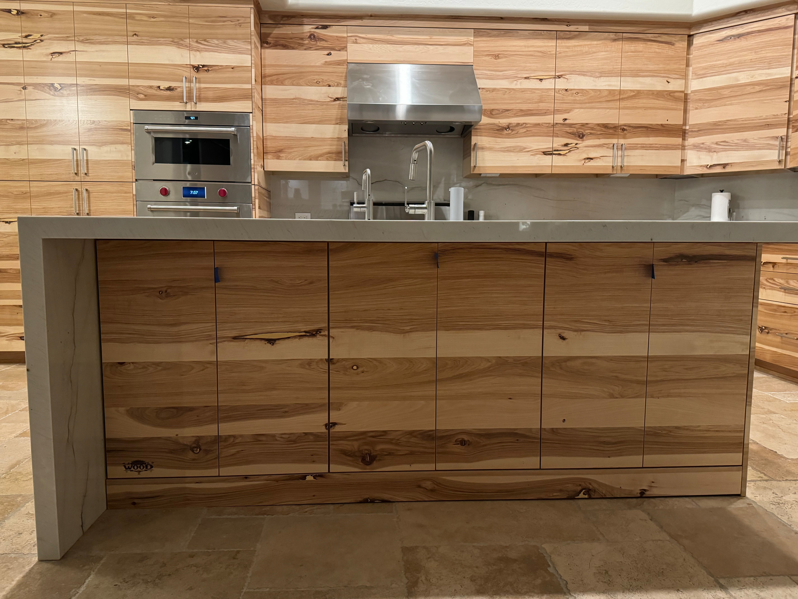 Rustic Hickory Custom Kitchen Cabinetry