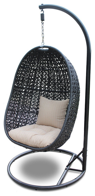 What Is The Weight Of This Swing Want To Make Sure It Won T Blow Away Nimbus Modern Outdoor Hanging Basket Chair With Stone Cushions More Info