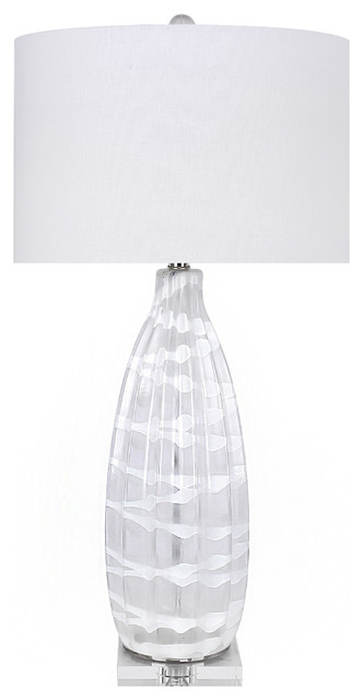 black and white striped lamp base