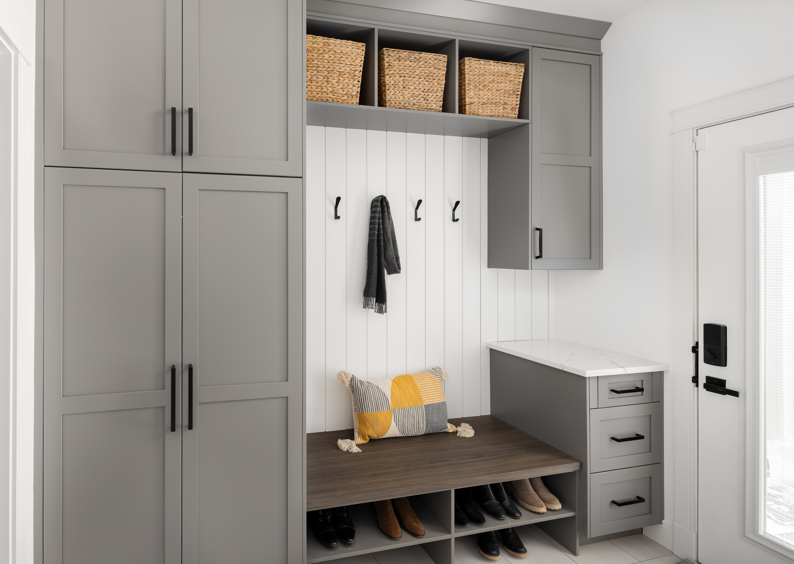 Example of an arts and crafts entryway design in Other