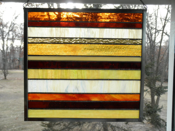 Horizons Staind Glass Panel by Sandhill Shores Studio