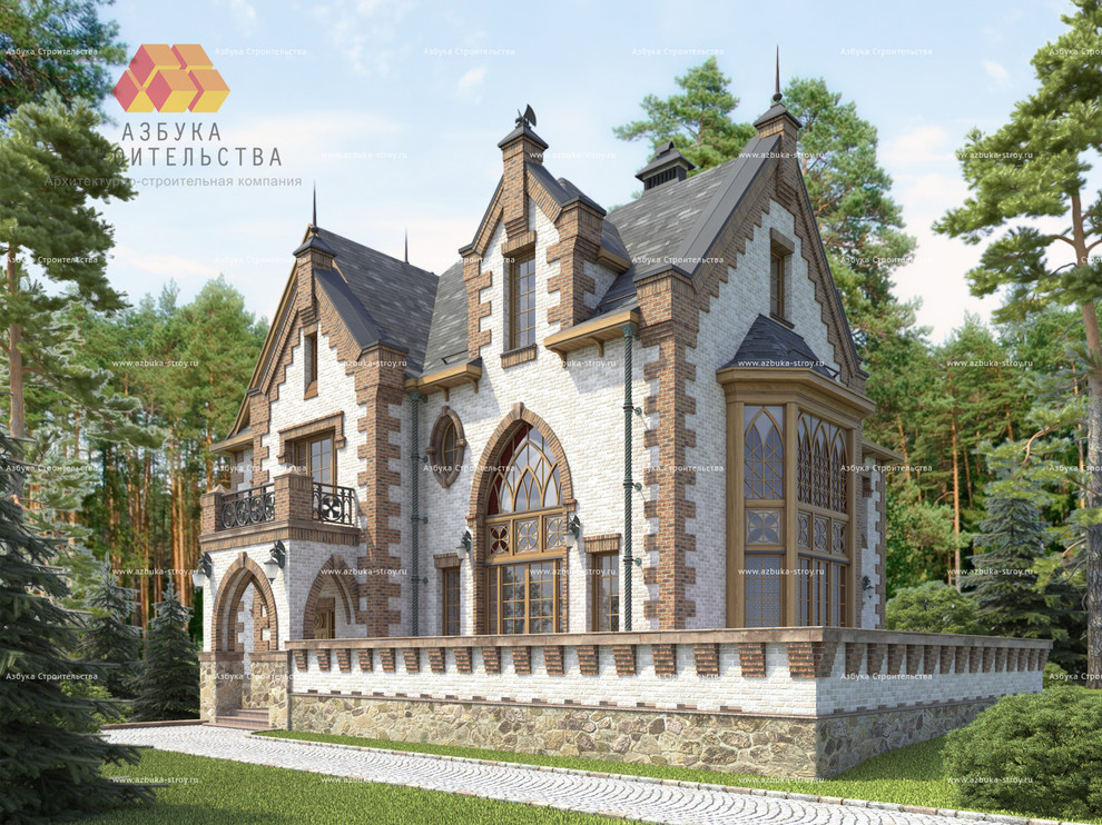 Проект дома в замковом стиле в п. Воейково