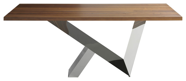 Stanley Walnut and Steel Dining Table