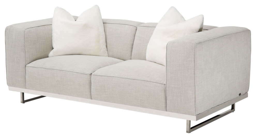 Aico Furniture Trance Loveseat In Ash Contemporary Loveseats By Michael Amini
