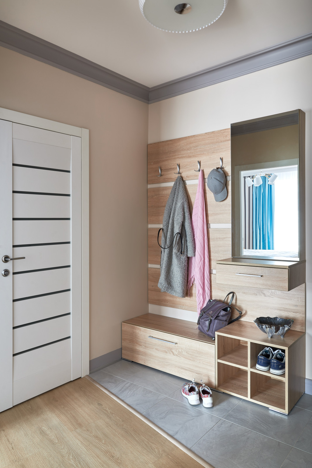 Интерьер квартиры для семьи с двумя детьми.