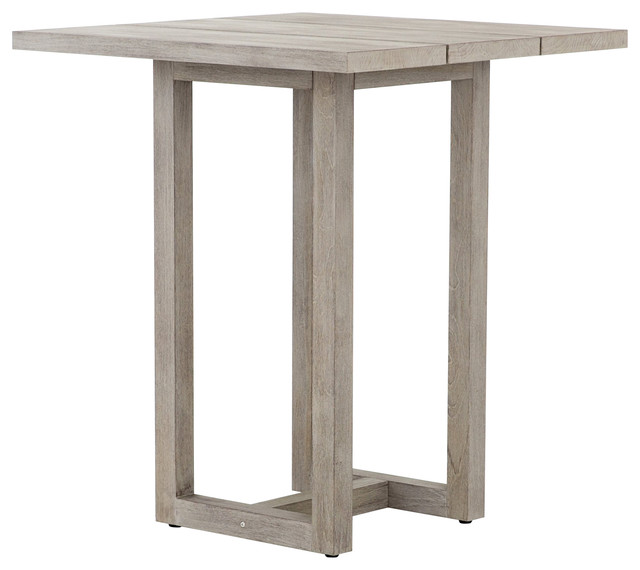 Ogalla Teak Outdoor Bar Table Gray Transitional Pub And Ogalla Teak Outdoor Bar Table Gray Transitional Pub And Bistro Tables By Knack