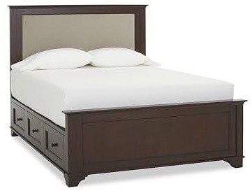 Cynthia Storage Bed, King, Mahogany stain