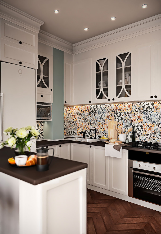 Кухонная зона в кухне-гостиной