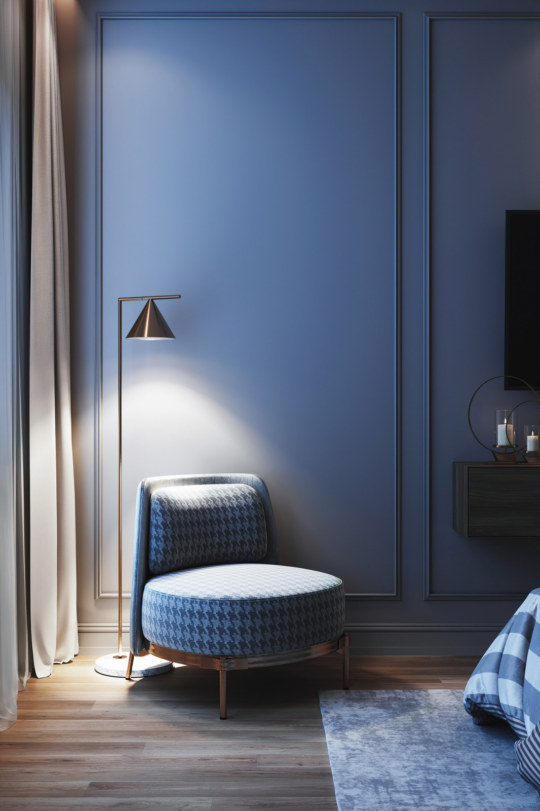 Дизайн спальни в двух цветовых вариантах