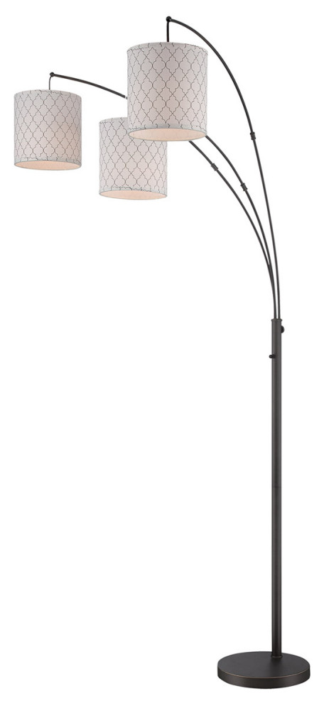 Vasanti 3 Light Floor Lamp, Dark Bronze