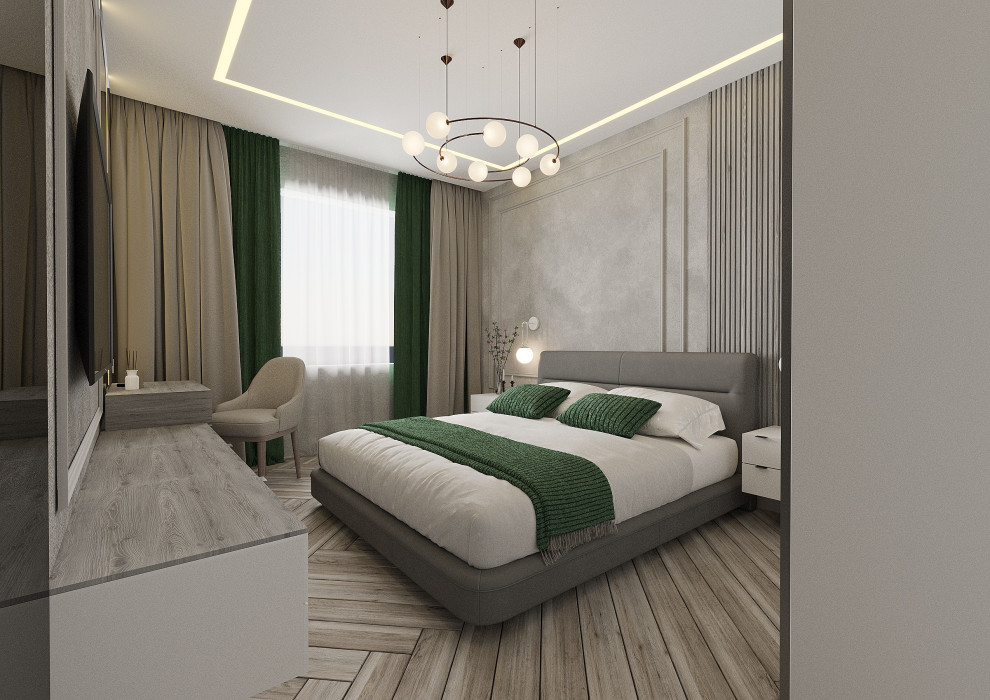 Серый-зеленый оазис: гармония контрастов