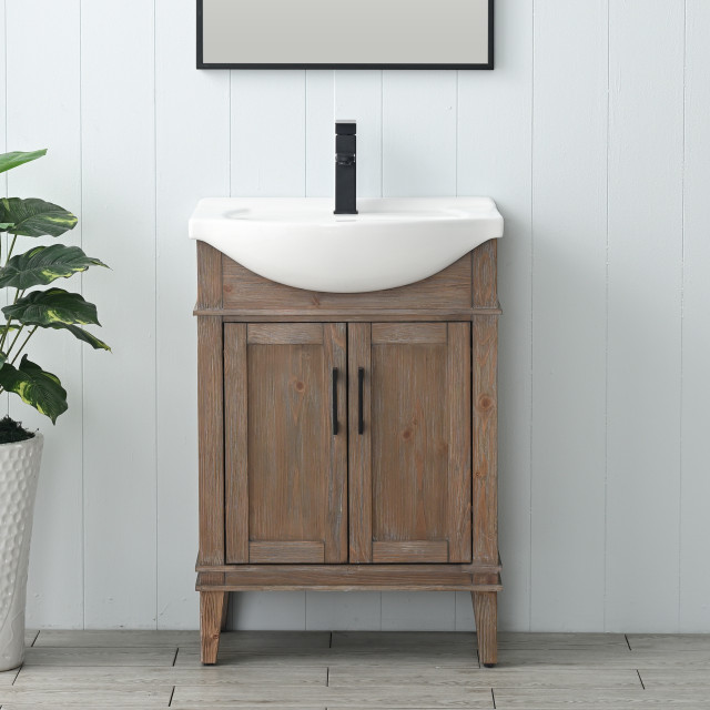 Ivy 24" Single Sink Bathroom Vanity Set Rustic Bathroom Vanities