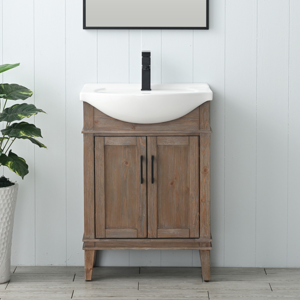 Ivy 24" Single Sink Bathroom Vanity Set Rustic Bathroom Vanities And Sink Consoles by