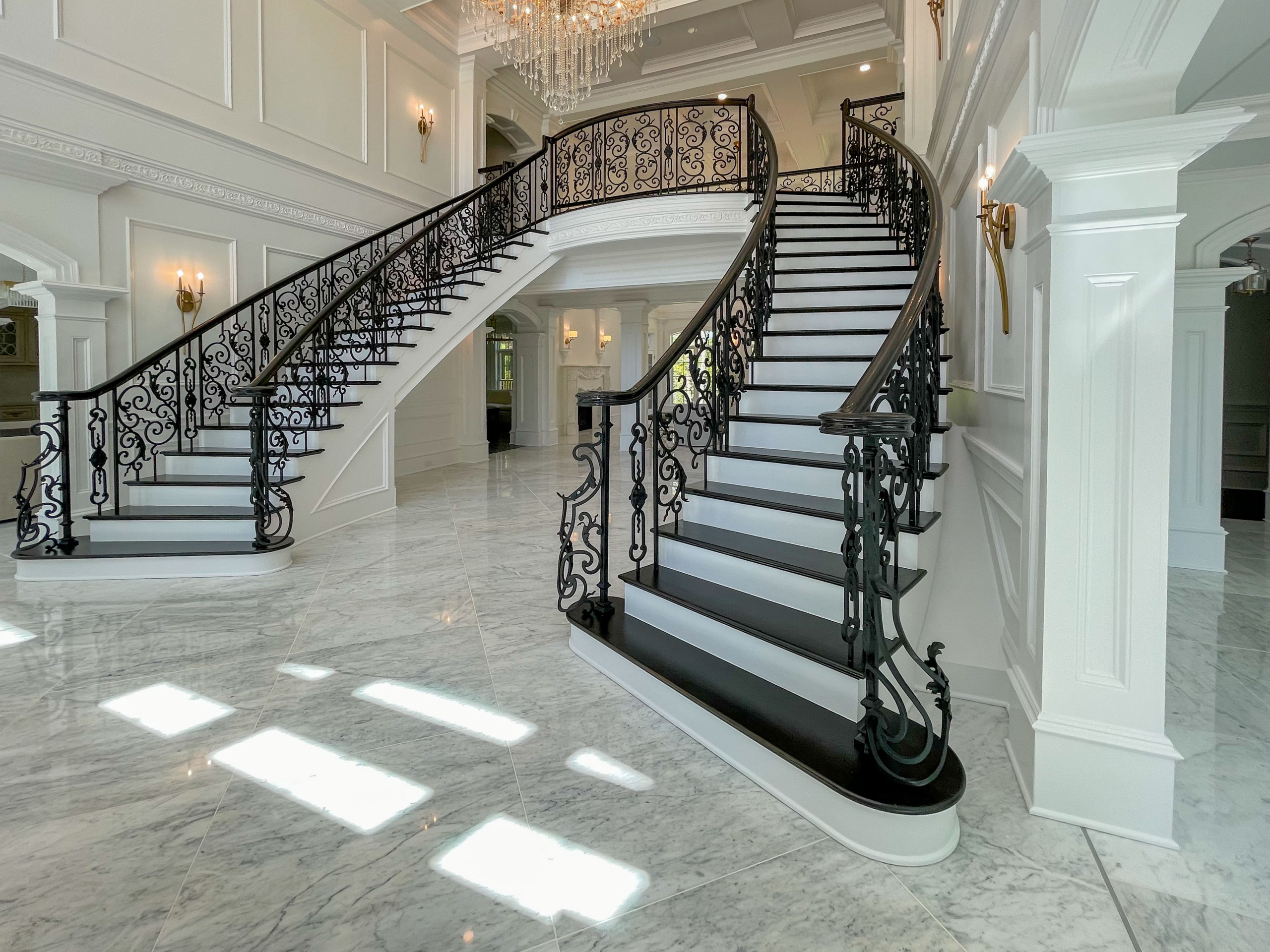 92_Grand Double Staircase in Exquisite Custom Home, Great Falls VA 22066