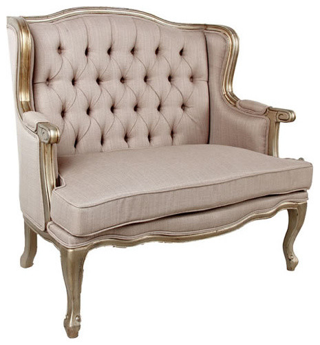 Celine French-Style Upholstered Settee