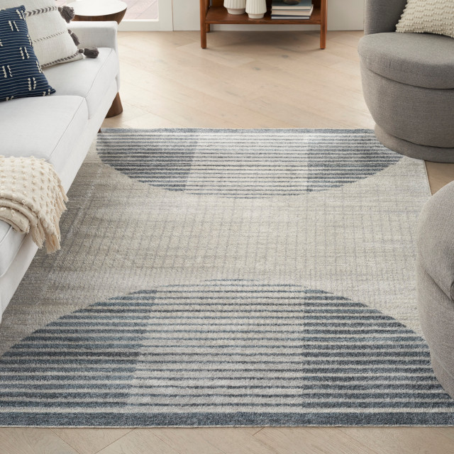 Nourison Astra Machine Washable Mid-Century Modern Indoor Rug, 4'X6 ...