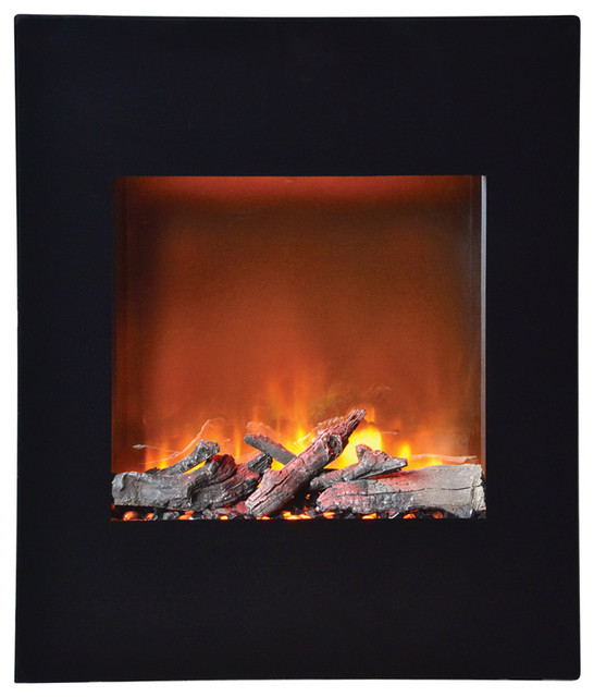 Amantii Wall Mount Built In Black Glass Surround Electric Fireplace Amantii Wall Mount Built In Black Glass Surround Electric Fireplace 24 Wide Contemporary Indoor Fireplaces Other By Embers And Grills