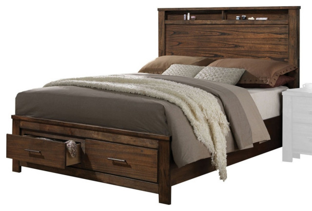 Emma Mason Signature Lance Queen Storage Bed in Oak ...