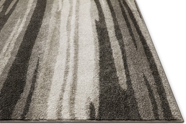 Grace Line Rug Well Woven Serenity Oscar Modern Abstract Lines Gray Area Rug, 5'3