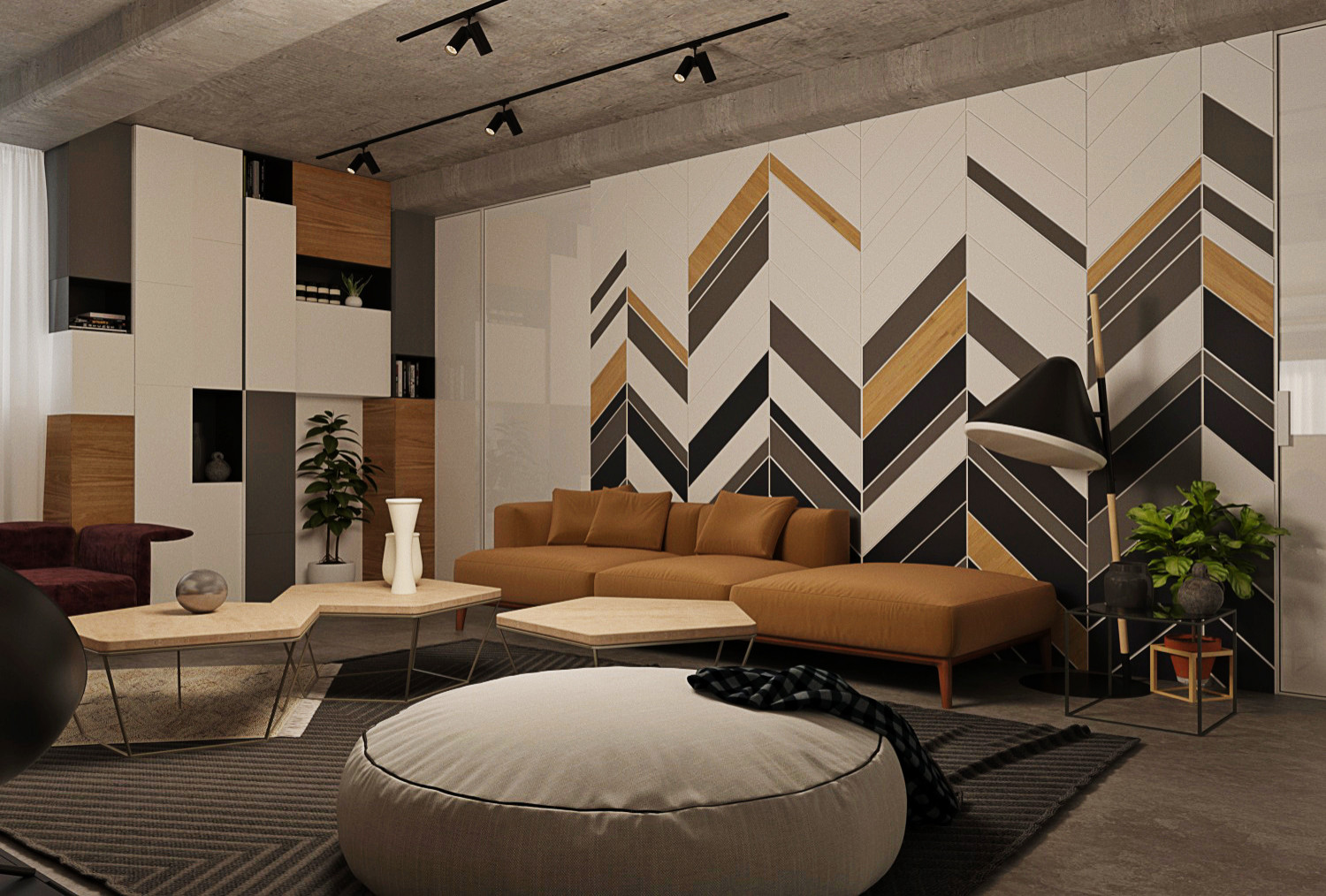 Гостинная в загородном доме