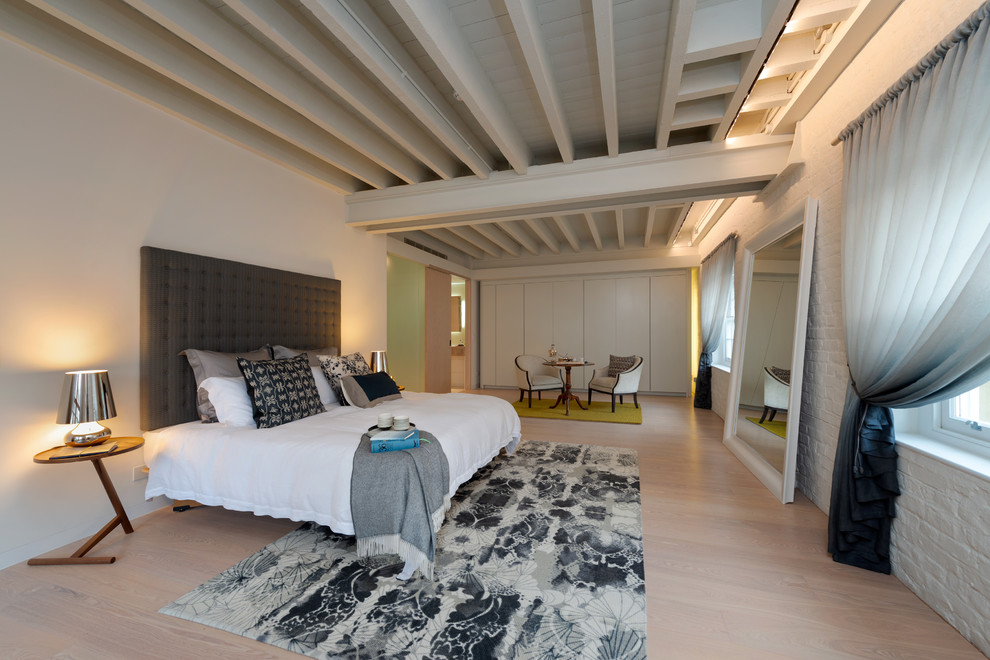 Design ideas for an industrial bedroom in London.