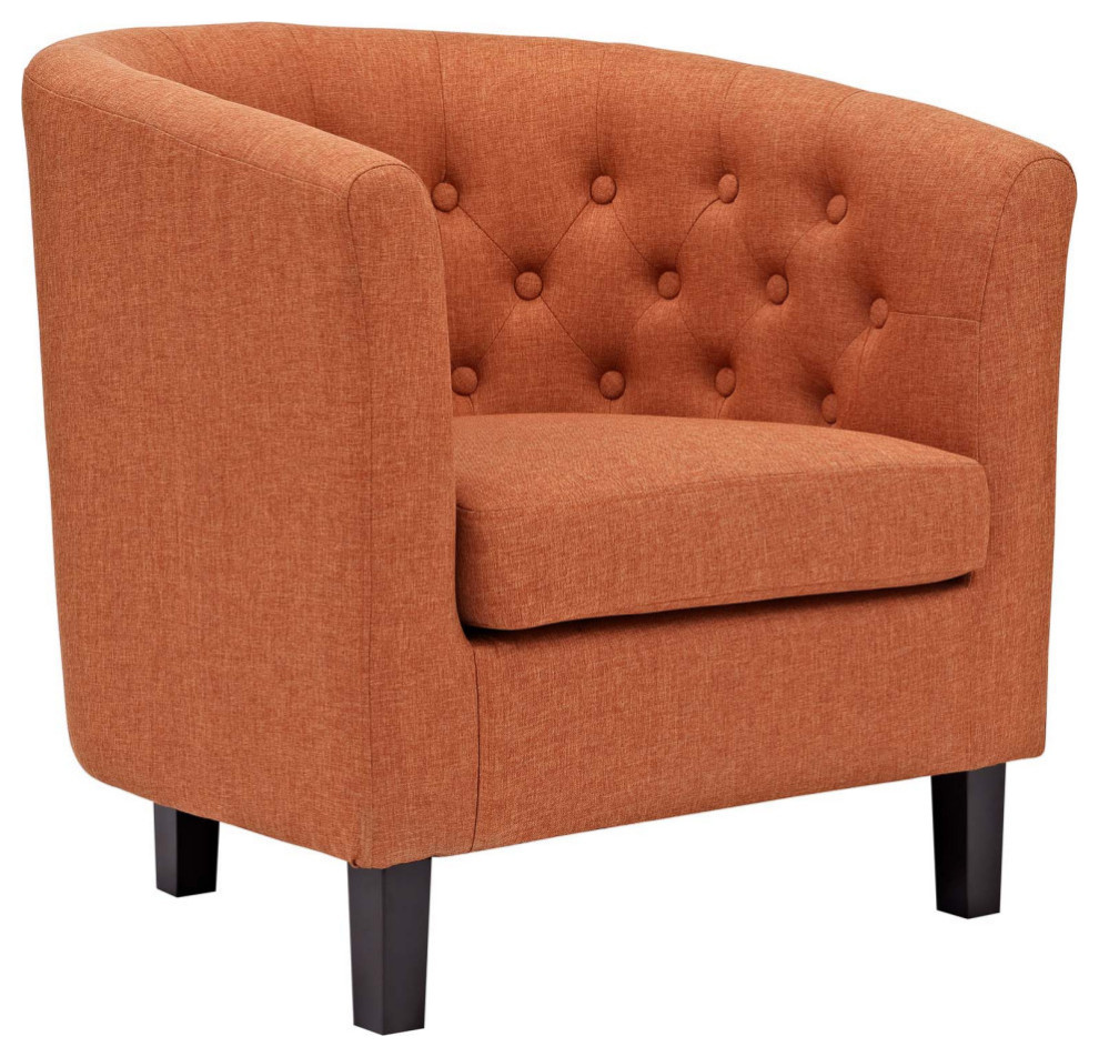 Zoey Orange Upholstered Fabric Armchair