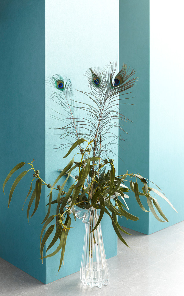 Example of a trendy entryway design in Boston