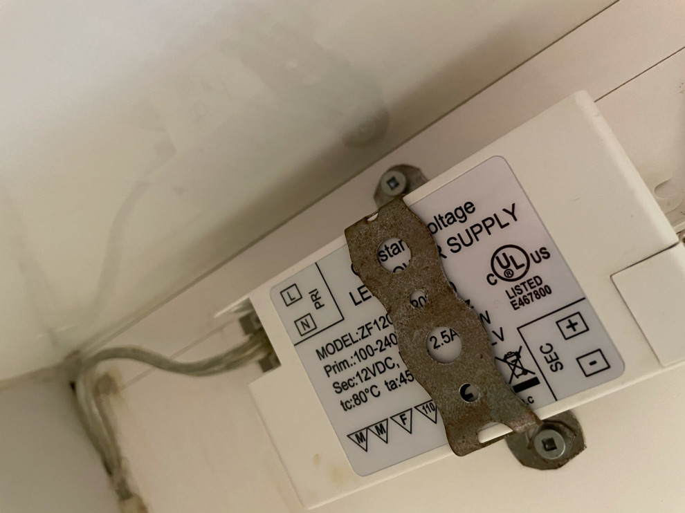 humming in LED strip lighting in kitchen