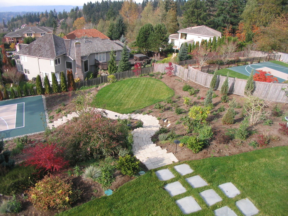 Steep slope hillside landscape Contemporary Landscape Seattle by Motionspace