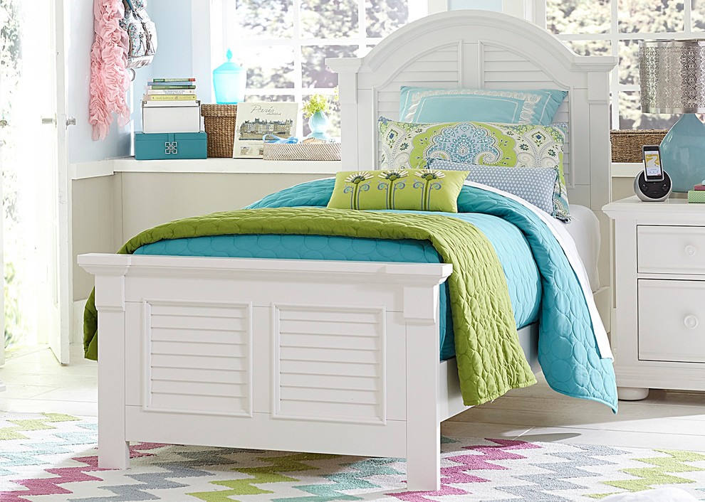 Emma Mason Signature River Banks Twin Panel Bed in Oyster White